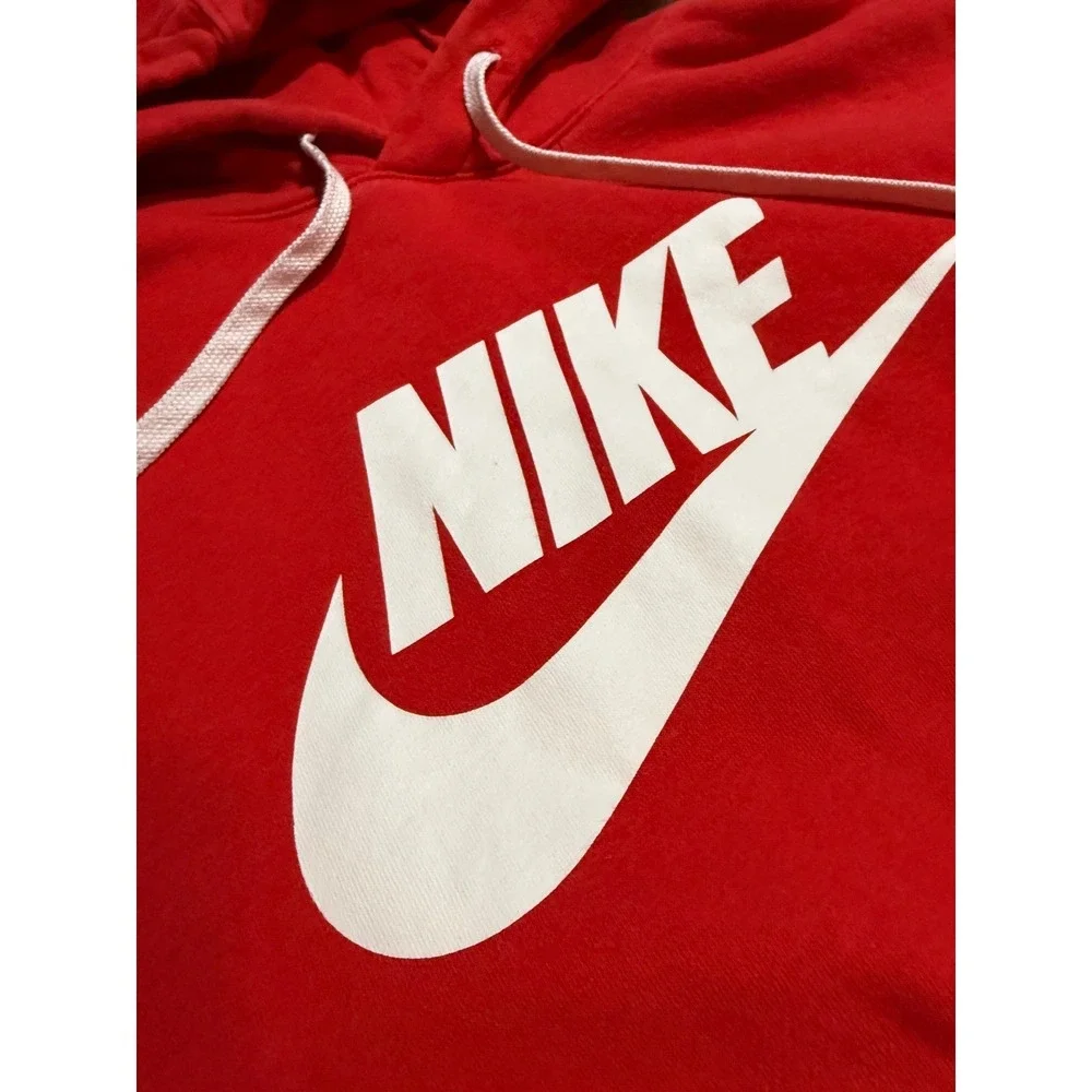 Nike Red Classic Logo Hoodie Sweatshirt Women's Size Small‎
